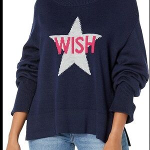 Victor Alfaro Navy Sweater with Star and Wish Design